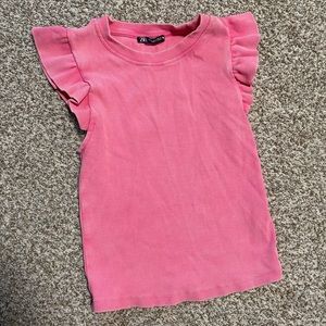 Zara Flare Sleeve Fitted Tee